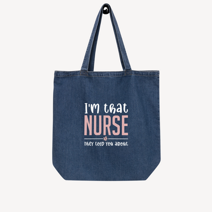 Organic Denim Tote Bag