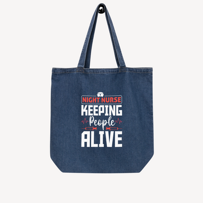 Organic Denim Tote Bag