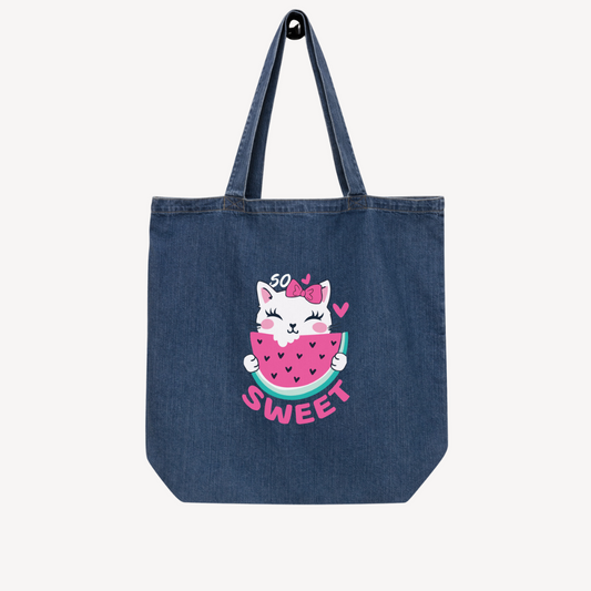 Organic Denim Tote Bag