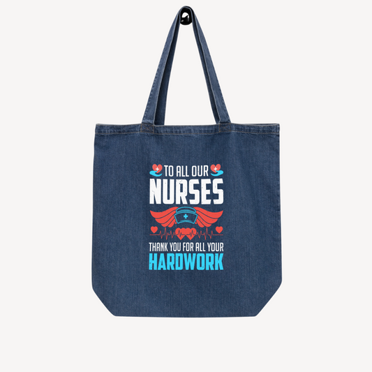 Organic Denim Tote Bag